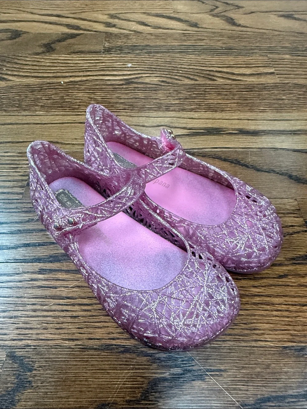 Mini Melissa Pink Glitter Jellies